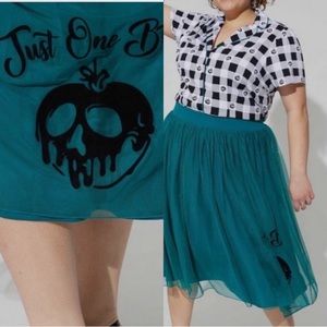 Disney Villains Poison Apple Midi Tulle Skirt and stretch poplin top Halloween